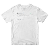 Tyler The Creator I judge but don't discriminate tweet on a white t-shirt from Tee Tweets