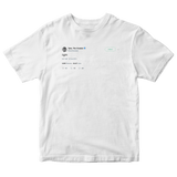 Tyler The Creator iight tweet on a white t-shirt from Tee Tweets