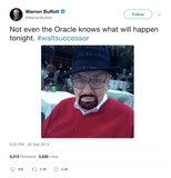 Warren Buffett the Walter White Heisenberg successor tweet from Tee Tweets