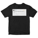 Zendaya roses are red violets are blue leave me alone tweet on a black t-shirt from Tee Tweets